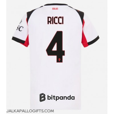 AC Milan Samuele Ricci #4 Vieraspaita Naiset 2025-26 Lyhythihainen AC Milan Samuele Ricci #4 Vieraspaita Naiset 2025-26 Lyhythihainen